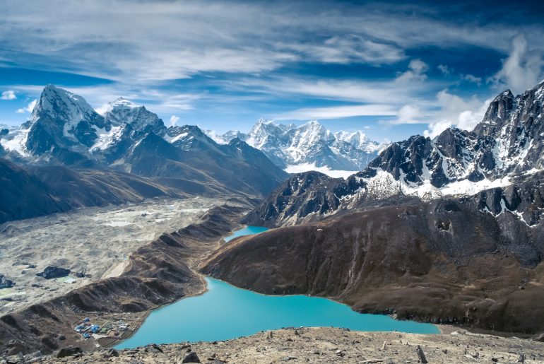 Gokyo-Lake hinter dem Everest-Gebiet